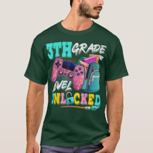 3th Grade Level Unlocked Video Game Back to School T-Shirt