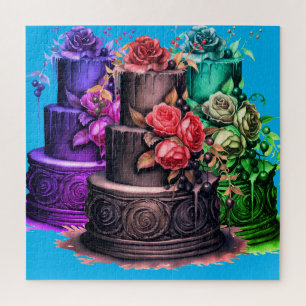 3Tier wedding cakes Jigsaw Puzzle