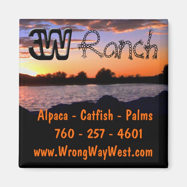3W Ranch Magnet (Front)