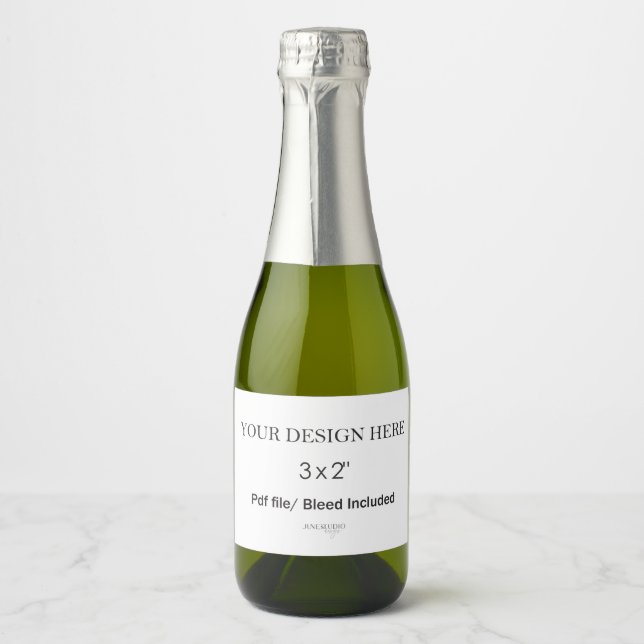 3x2" Mini Sparkling Wine Label (Front)