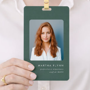 3x5 Badge ID Card Minimal Photo Name Badges