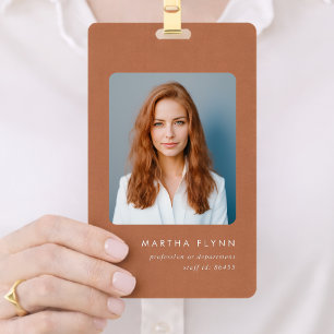 3x5 Badge ID Card   Minimal Photo Name Badges
