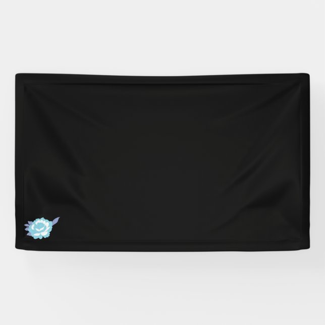3x5 Banner | Bold Black Floral Accent (Horizontal)