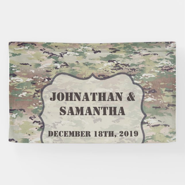 3'x5' Personalised Banner Army OCP Camo Uniform (Horizontal)