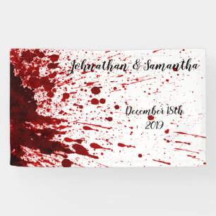 3'x5' Personalised Banner Blood Splatter Vampire G