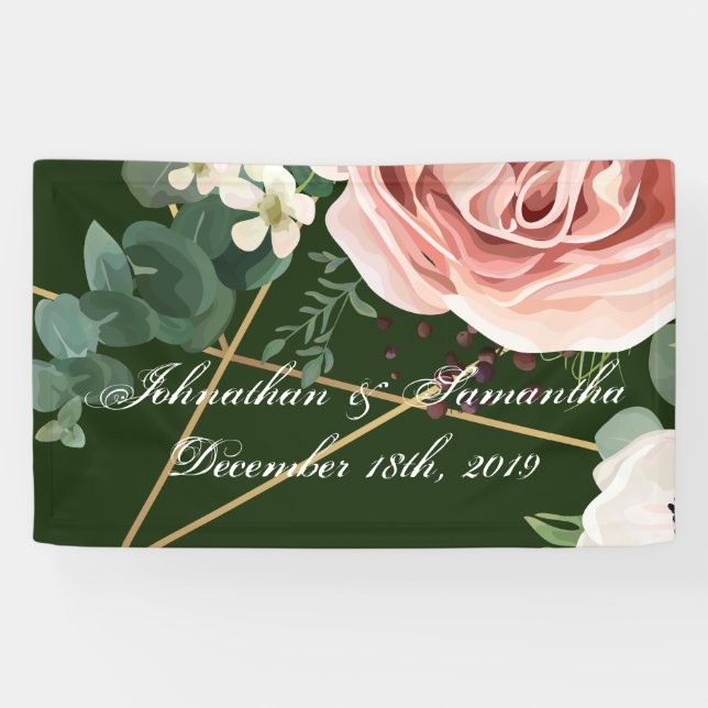 3'x5' Personalised Banner Geometric Garden Hunter (Horizontal)