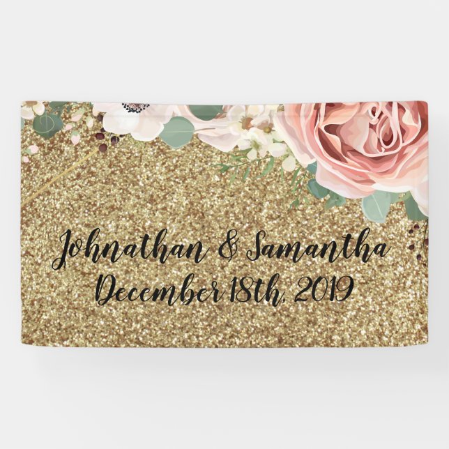 3'x5' Personalised Banner Geometric Garden Rose (Horizontal)