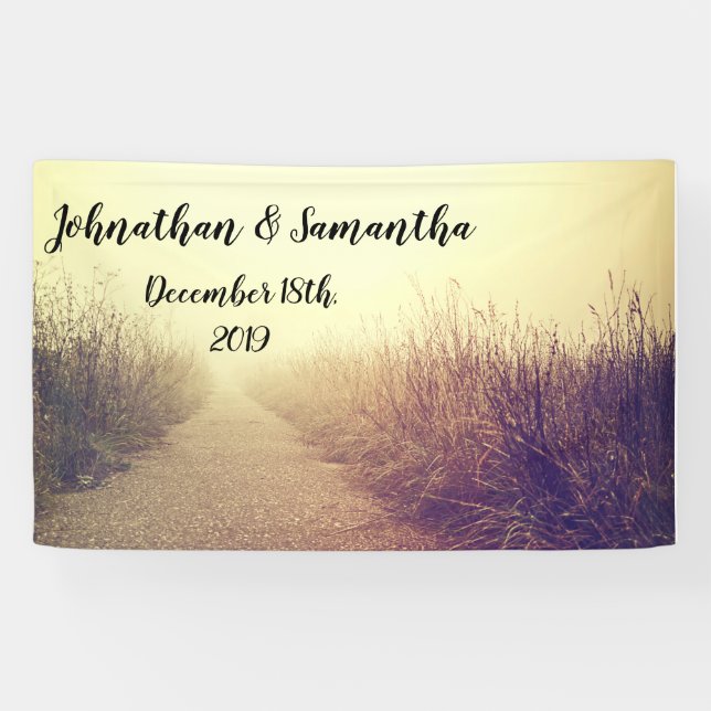 3'x5' Personalised Banner Sunrise Pathway Walkway (Horizontal)