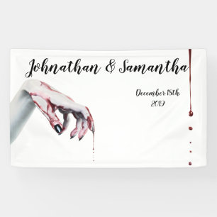 3'x5' Personalised Banner zombie blood drip vampir