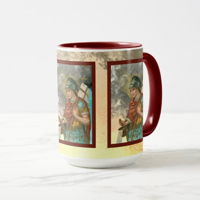 3xSt. Florian with Bucket (Smoke; M 019) 15 oz. Mug (Front Right)