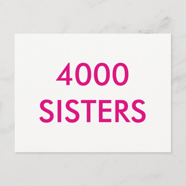 4000 Sisters Postcard (Front)