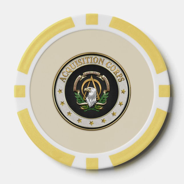 [400] Acquisition Corps (AAC) Branch Insignia [3D] Poker Chips (Front)