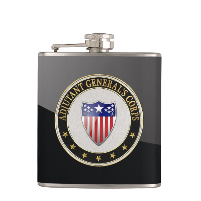 [400] Adjutant General's Corps Branch Insignia [3D Hip Flask (Front)