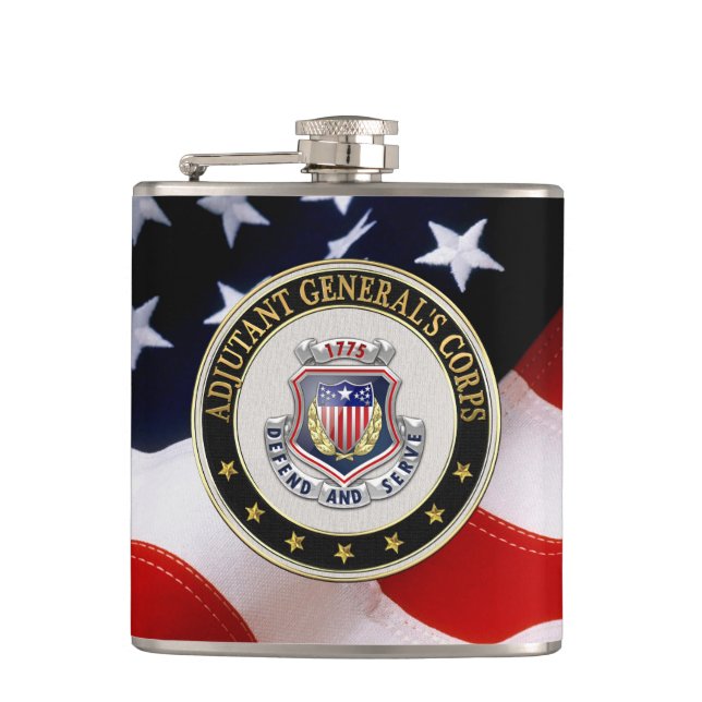 [400] AG Corps Regimental Insignia [3D] Hip Flask (Front)