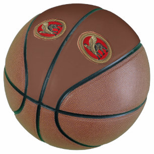 [400] Assyrian Winged Lion: Gold & Black Lamassu Basketball