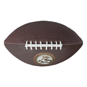 [400] Black and Gold Sacred Eastern Dragon American Football