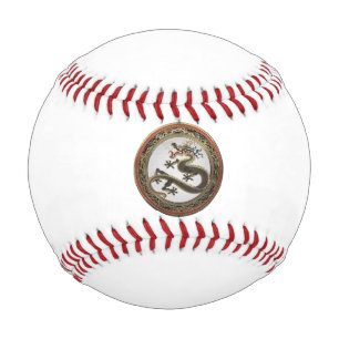 [400] Black and Gold Sacred Eastern Dragon Baseball