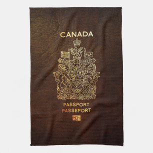 [400] Canadian Passport Cover Tea Towel