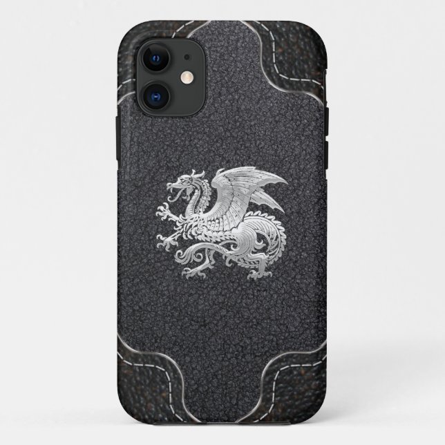 [400] Icelandic Dragon, Landvættir [Silver] Case-Mate iPhone Case (Back)