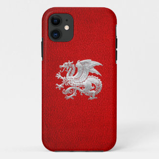 [400] Icelandic Dragon, Landvættir [Silver] iPhone 11 Case