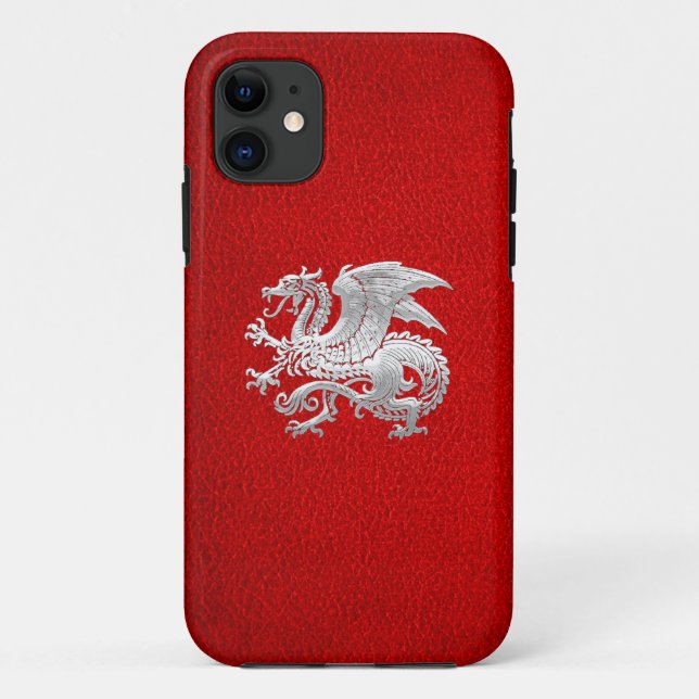 [400] Icelandic Dragon, Landvættir [Silver] Case-Mate iPhone Case (Back)