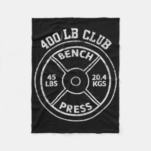 400 Lbs Pound Bench Press Club Gym Weightlifting P Fleece Blanket
