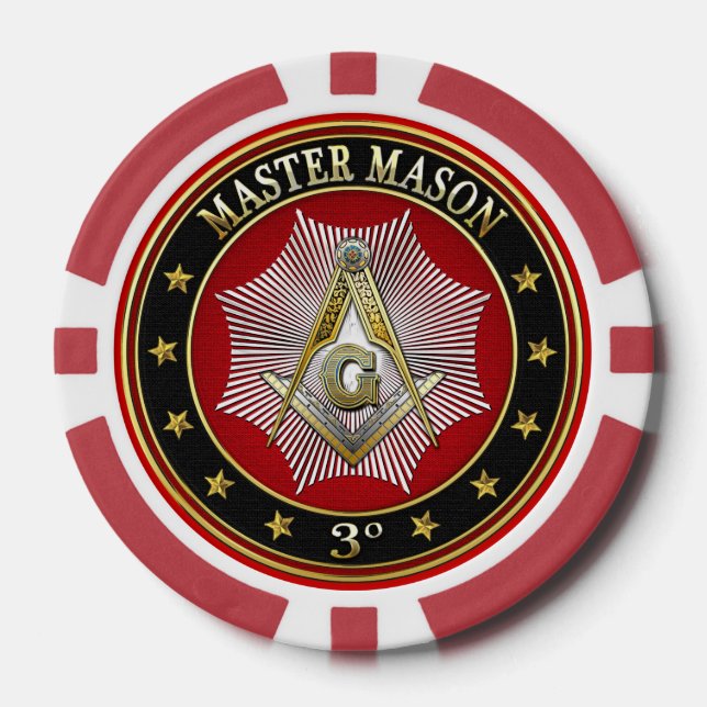 [400] Master Mason - 3rd Degree Square & Compasses Poker Chips (Front)
