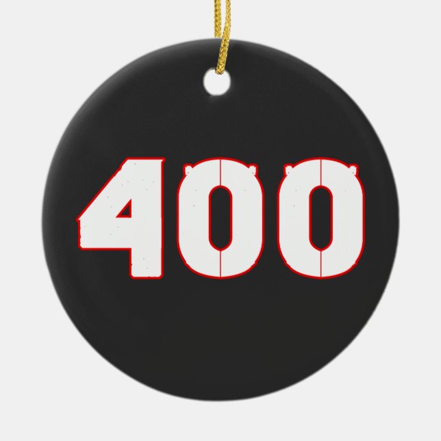 400 Number Ceramic Tree Decoration (Front)