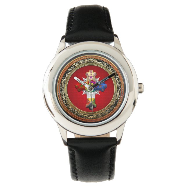 [400] Rosy Cross (Rose Croix) on Red & Gold Watch (Front)
