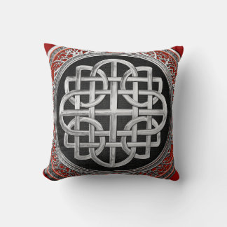 [400] Sacred Celtic Silver Knot Cross Cushion