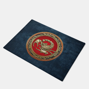 [400] Sacred Golden Scorpion on Red Doormat