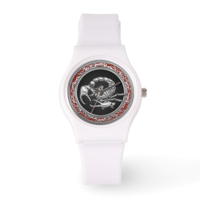 [400] Sacred Silver Scorpion on Black Watch (Front)
