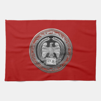 [400] Silver Roman Imperial Eagle Tea Towel