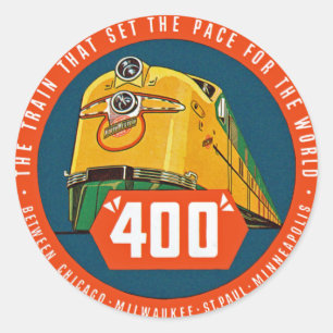 400 ~ "The Train That Sets The Pace" Classic Round Sticker