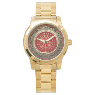 [400] Vegvisir - Viking Gold Magic Runic Compass Watch