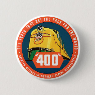 400Train 6 Cm Round Badge