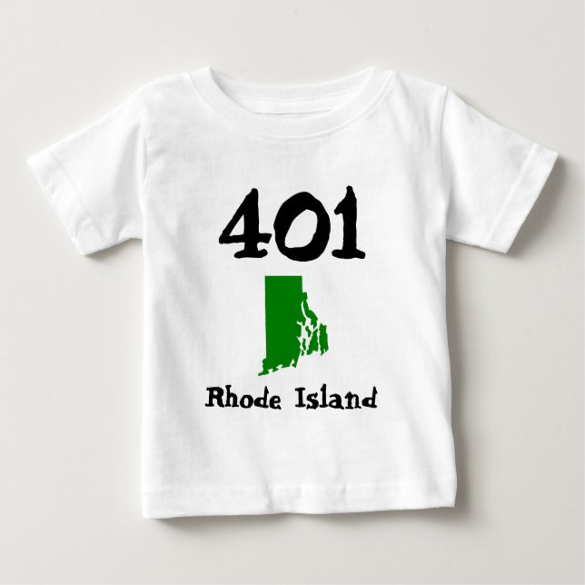 401, Area Code of Rhode Island Baby T-Shirt (Front)