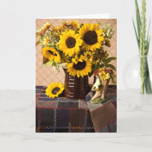 4038 Sunflower Bouquet Birthday Card