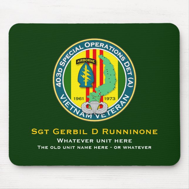 403d SOD-A 2 - ASA Vietnam Mouse Mat (Front)