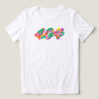 404 Coded Drip Typography PNG | Colourful Melting Tri-Blend Shirt