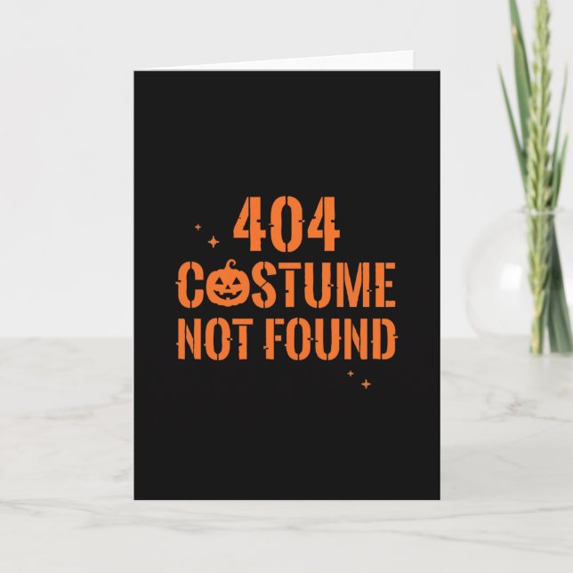 404 Costume Not Found Halloween Card (Front)