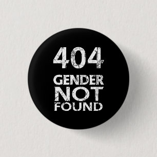 404 Gender not found - Agender Pride 3 Cm Round Badge
