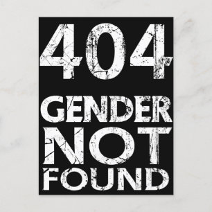 404 Gender not found - Agender Pride Postcard