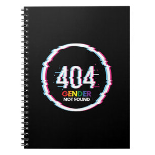 404 Gender Not Found   Funny LGBTQ   Pride Notebook