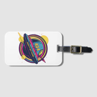 404 Gravity Not Found – Retro Space Pop Art Luggage Tag