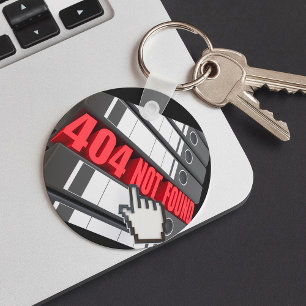 404 Not Found Website Error Message  Key Ring