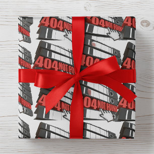 404 Not Found Website Error Message Wrapping Paper
