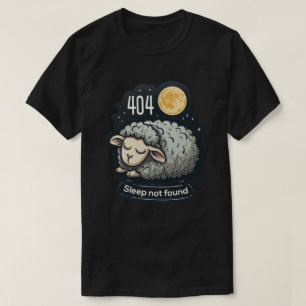 404 Sleep Not Found - Cute Cartoon Sheep T-Shirt