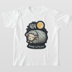 404 Sleep Not Found - Cute Cartoon Sheep T-Shirt