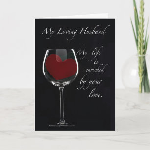 4090 Husband Anniversary Glass Heart Card